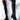 Front View Azalea Wang Workin Day And Night Flat Over The Knee Lace Up Boot in Black Pu