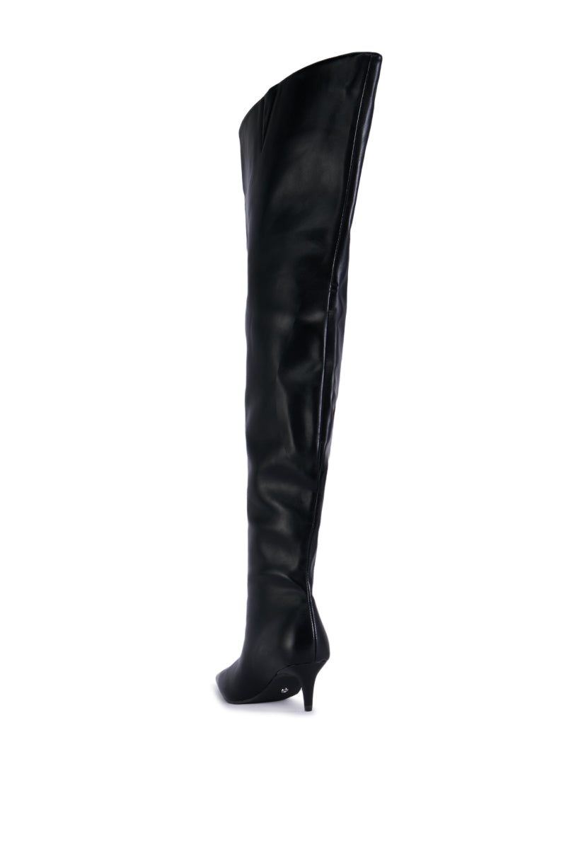 Full View Azalea Wang Wynngate Black Kitten Heel Boot