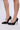 Front View Azalea Wang Xavia Black Satin Ballet Pump With Ribbon Detail