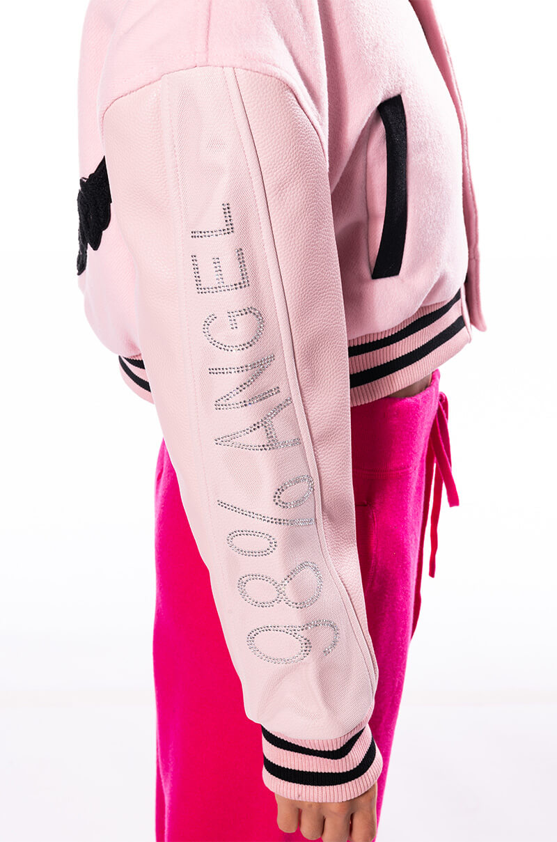Extra View Azalea Wang Y2k Varsity Bomber With Tramp Stamp