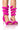 Front View Azalea Wang Yaseen Faux Fur Coil Wrap Stiletto Sandal In Pink