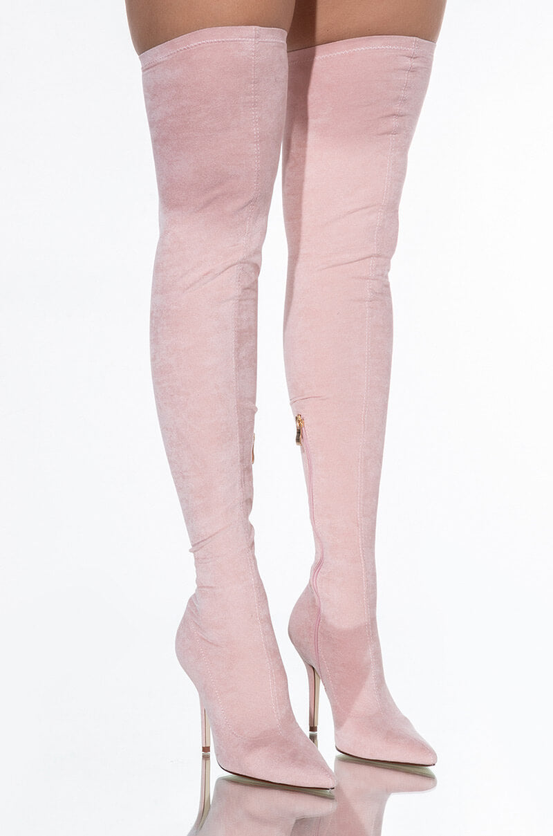 Front View Azalea Wang Your Friends Are Taking You Out Boot In Pink