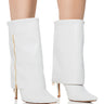 Front View Azalea Wang Zahavia White Bootie