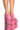 Front View Azalea Wang Zesty Rhinestone Western Chunky Sandal In Pink