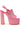 Side View Azalea Wang Zesty Rhinestone Western Chunky Sandal In Pink