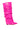 Side View Azalea Wang Zumma Pink Ruched Wedge Boot