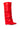 Side View Azalea Wang Zumma Red Ruched Wedge Boot