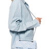 Front View Azavia Quilted Purse In Blue