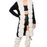 Front View Babbs Knit Trench With Faux Fur Lining