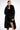 Front View Babbs Knit Trench With Faux Fur Lining