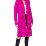 Front View Babbs Knit Trench With Faux Fur Lining