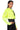 Back View Babbs Skinny Arm Bomber Jacket In Neon Yellow