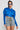 Front View Babbs Skinny Arm Bomber Jacket in Blue