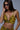 Front View Baby Girl Anthem Denim Bralette Top In Yellow