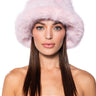 Front View Baby Its Cold Outside Faux Fur Bucket Hat