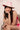 Side View Baby Pink Red Lined Pearl Band Brim Hat