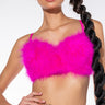 Front View Baby Please Feathers Bralette