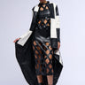 Front View Back Again Patchwork Faux Leather Trench