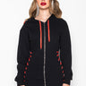 Front View Back Off Hoodie Sweatshirt Dress