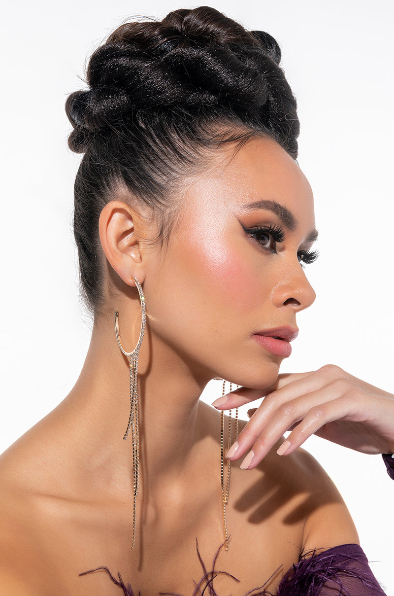 Front View Back On Scene Rhinestone Hoops