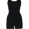 Front View Back To The Basics Scoop Neck Romper