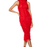 Front View Backstage Shredded Midi Dress