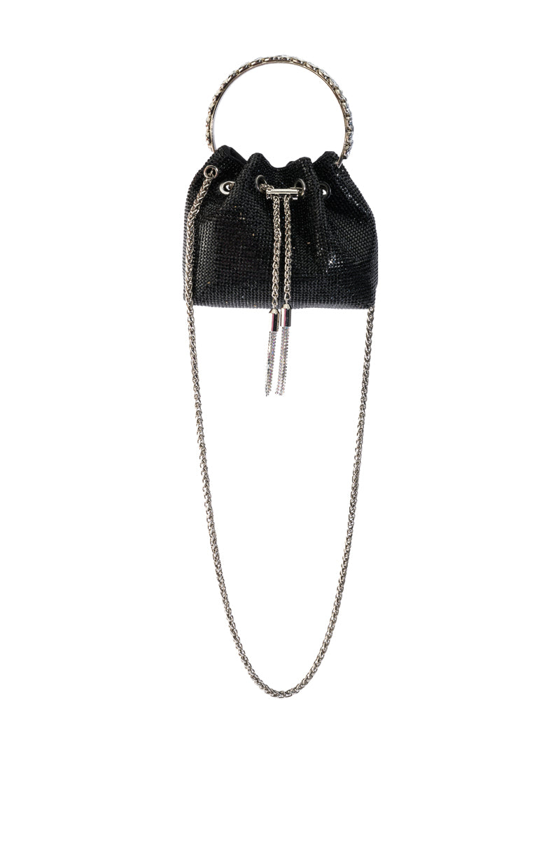 Side View Bad Habit Embellished Bucket Bag