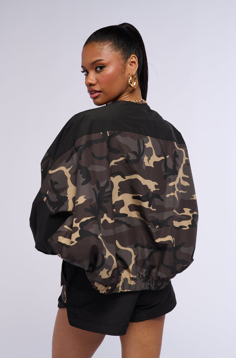 Detail View Bad Habits Camo Bomber Bolero