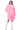 Front View Baddest Out Faux Fur Coat In Pink