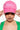 Front View Baddie Pink Hat