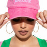 Front View Baddie Pink Hat