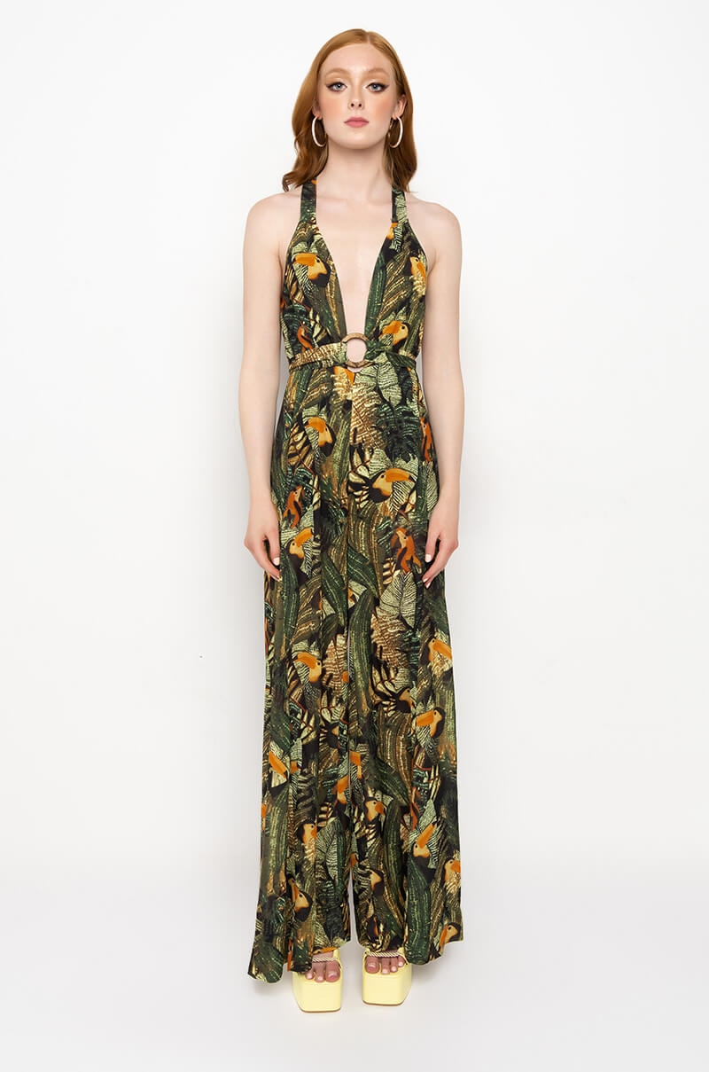 Back View Baecation Wide Leg Jumpsuit