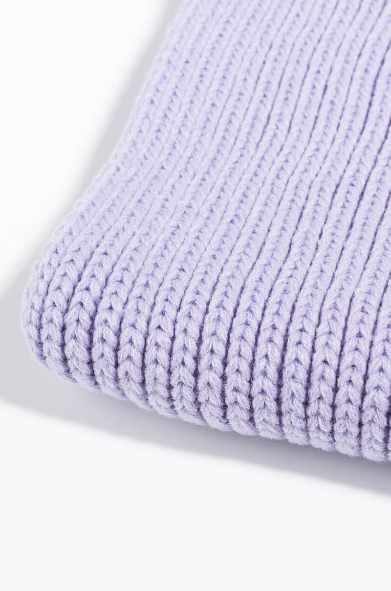 Back View Bailee Knit Matching Infinity Scarf in Periwinkle 3