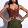 Front View Bandage Sleeveless Bodysuit