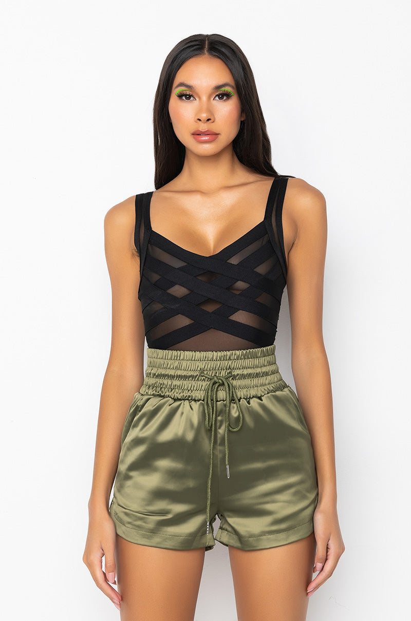 Full View Bandage Sleeveless Bodysuit 4