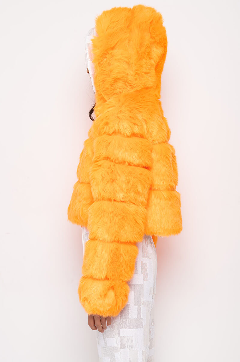 Extra View Bape Orange Faux Fur Jacket