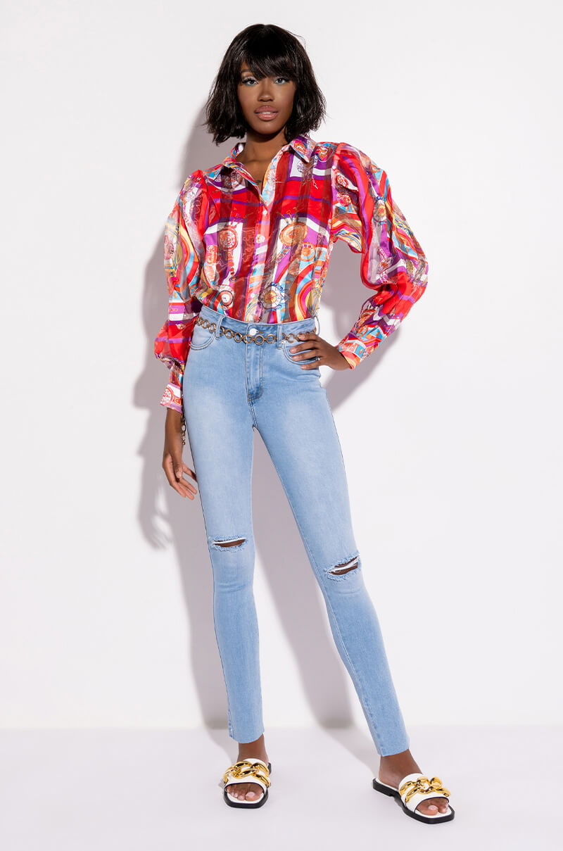 Back View Bare Essentials High Rise Skinny Jeans 2