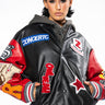 Front View Base Patch Work Varsity Bomber