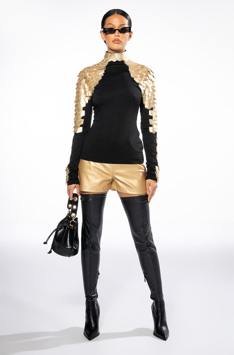 Extra View Bash Metallic Pu Booty Short