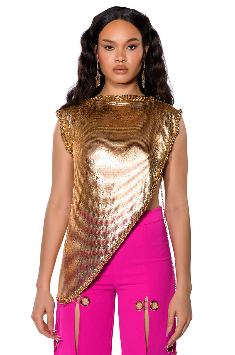 BASH METALLIC PU BOOTY SHORT view 0