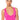 Front View Basic Luxe Longline Bra Top In Neon Pink