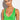 Front View Basic Luxe Neon Green Bralette