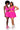 Extra View Basic Luxe Pleated Skort In Neon Pink