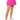 Front View Basic Luxe Pleated Skort In Neon Pink