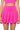 Side View Basic Luxe Pleated Skort In Neon Pink