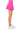 Full View Basic Luxe Pleated Skort In Neon Pink