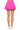 Extra View Basic Luxe Pleated Skort In Neon Pink