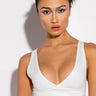 Front View Basic Luxe White Bralette