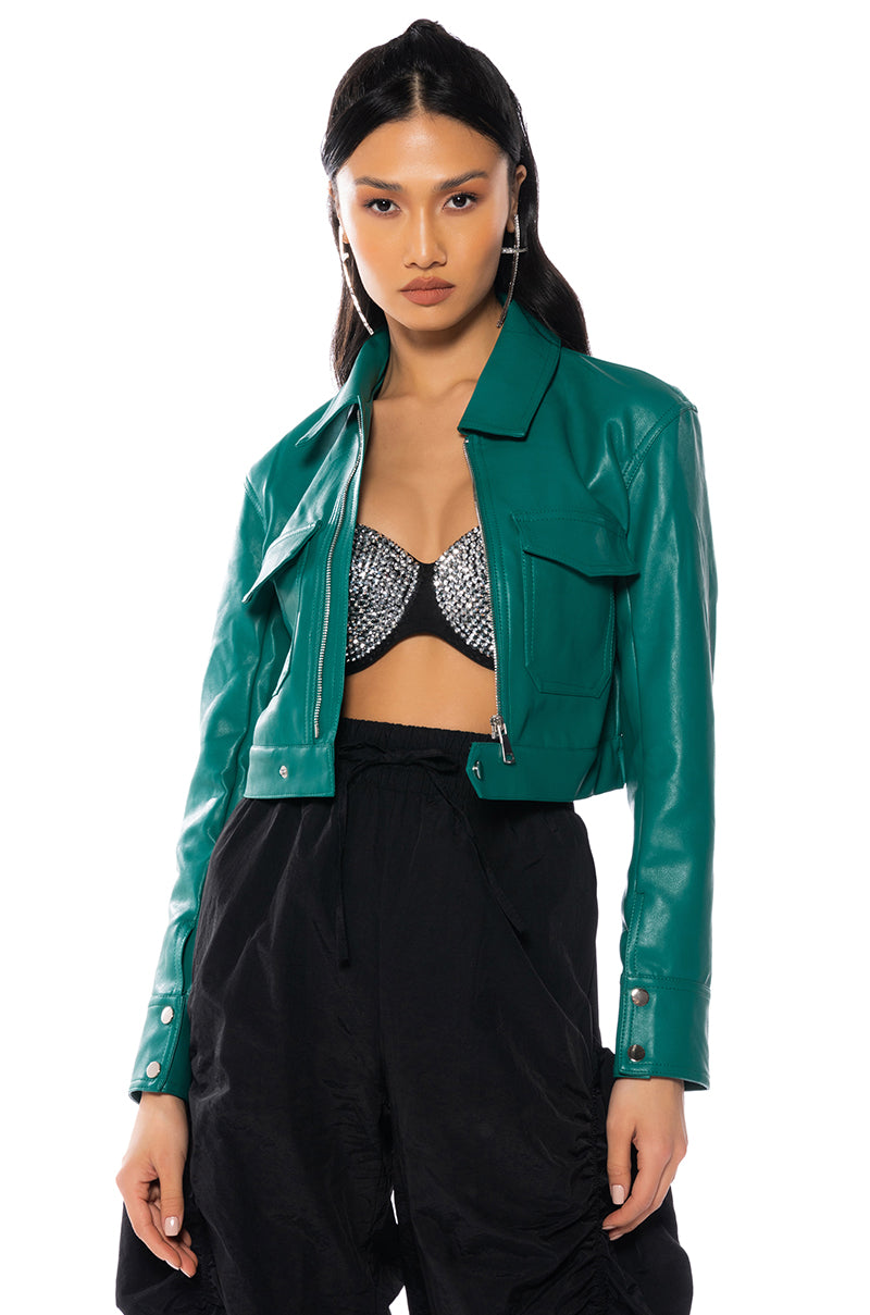 Front View Bassey Double Front Pocket Moto