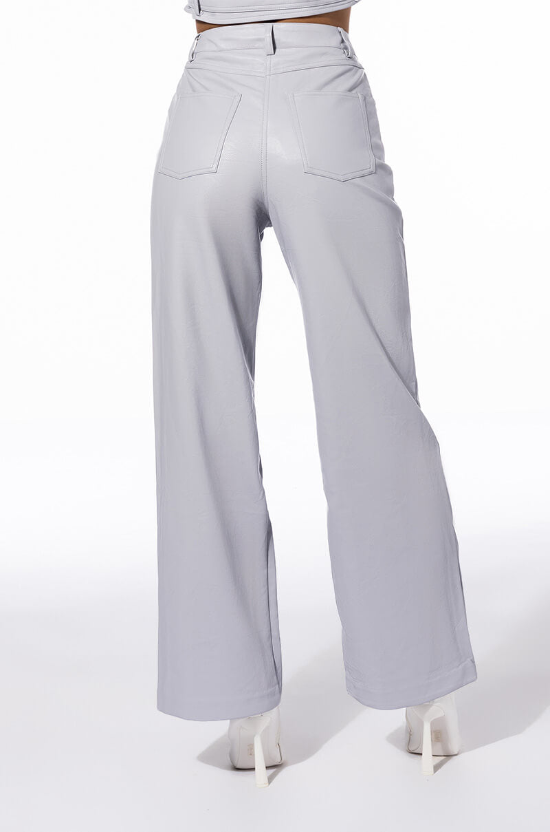 Full View Be About It Faux Leather Wide Leg Pants